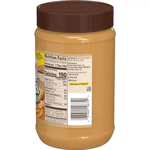 SKIPPY Natural Creamy Peanut Butter, 7 g Protein Per Serving, 40 Ounce