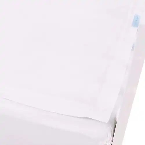 Crib Sheet Set - Faster, Safer, Easier Baby Crib Sheets - Includes 1 Wraparound Base & 1 Zip-On Crib Sheet - White 100% Cotton - Fits All Standard Crib Mattresses
