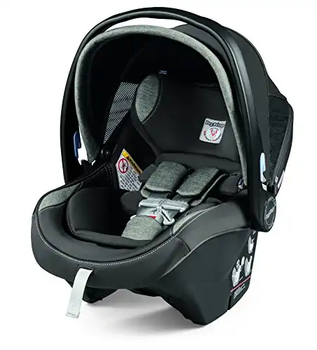 Peg Perego Primo Viaggio 4-35 Nido - Rear Facing Infant Car Seat - Includes Base with Load Leg & Anti-Rebound Bar - for Babies 4 to 35 lbs - Made in Italy - Atmosphere (Grey)