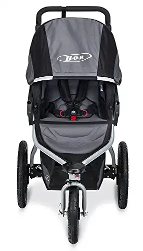 BOB Revolution Flex 2.0 Jogging Stroller - Up to 75 pounds - UPF 50+ Canopy - Adjustable Handlebar, Black