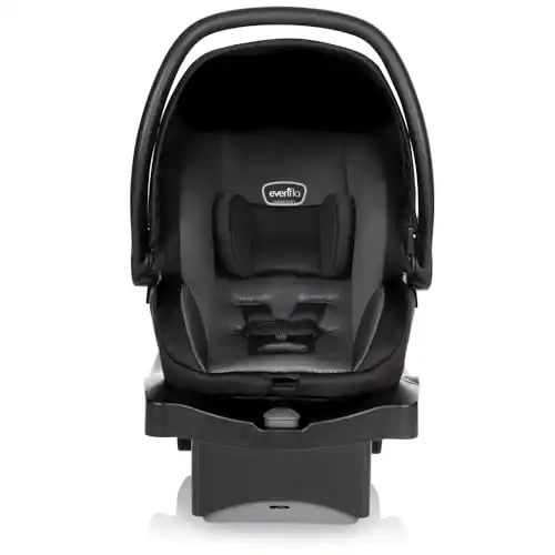 Evenflo LiteMax 35 Infant Car Seat (Knoxville Gray), Lightweight, Extended Use, Belt Lock-Off, Ergonomic Handle