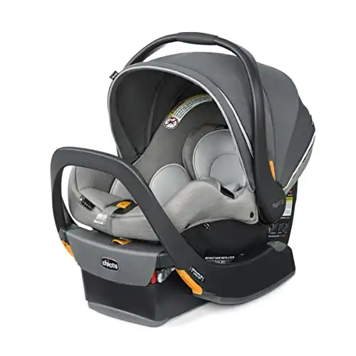 Chicco KeyFit 35 Zip ClearTex Infant Car Seat and Base - Rear-Facing for 4-35 lbs Infants, With Head/Body Support, Zip Shield, Compatible with Chicco Strollers