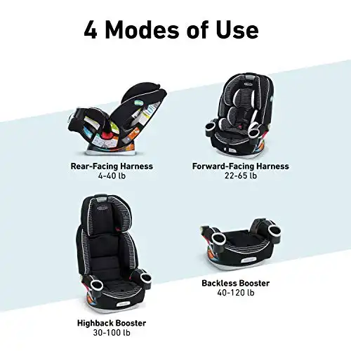 Graco 4Ever 4 in 1 Convertible Car Seat | Infant to Toddler Car Seat, with 10 Years of Use, Studio