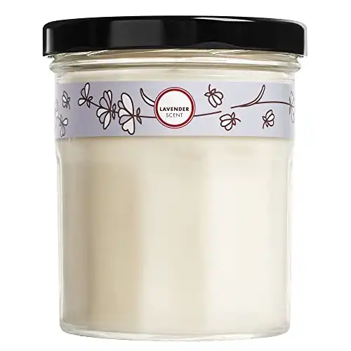 MRS. MEYER'S CLEAN DAY Soy Aromatherapy Candle, 25 Hour Burn Time, Made with Soy Wax and Essential Oils, Lavender, 4.9 oz