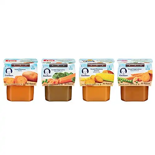 Gerber 2nd Foods Variety Pack, Veggies, 4 Ounce Tubs, 2 Count (Pack of 16)