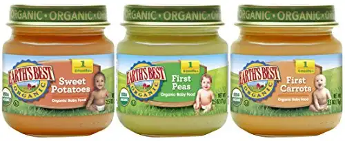 Earth's Best Organic Stage 1 Baby Food, My First Veggies Variety Pack, 2.5 oz. Jar (12 Count)