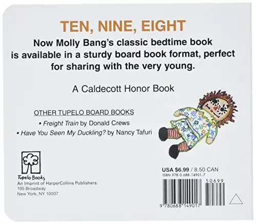 Ten, Nine, Eight Board Book: A Caldecott Honor Award Winner (Caldecott Collection)