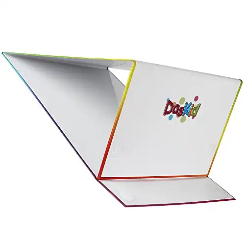 Tabletop Magnetic Easel & Whiteboard (2 Sides) Includes: 4 Dry Erase Markers. Drawing Art White Board Educational Kids Toy